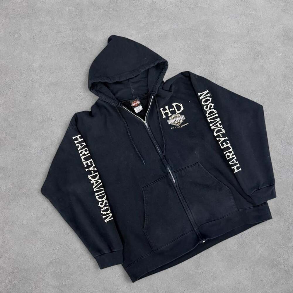 Harley-Davidson To The Bone Zip Up Hoodie Large